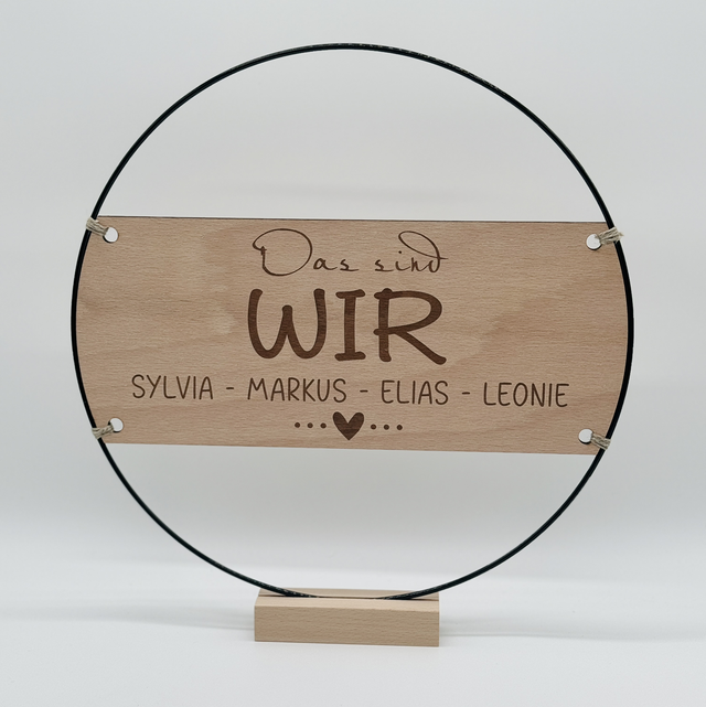 Das sind WIR -  Ring inkl. Ständer personalisiert 