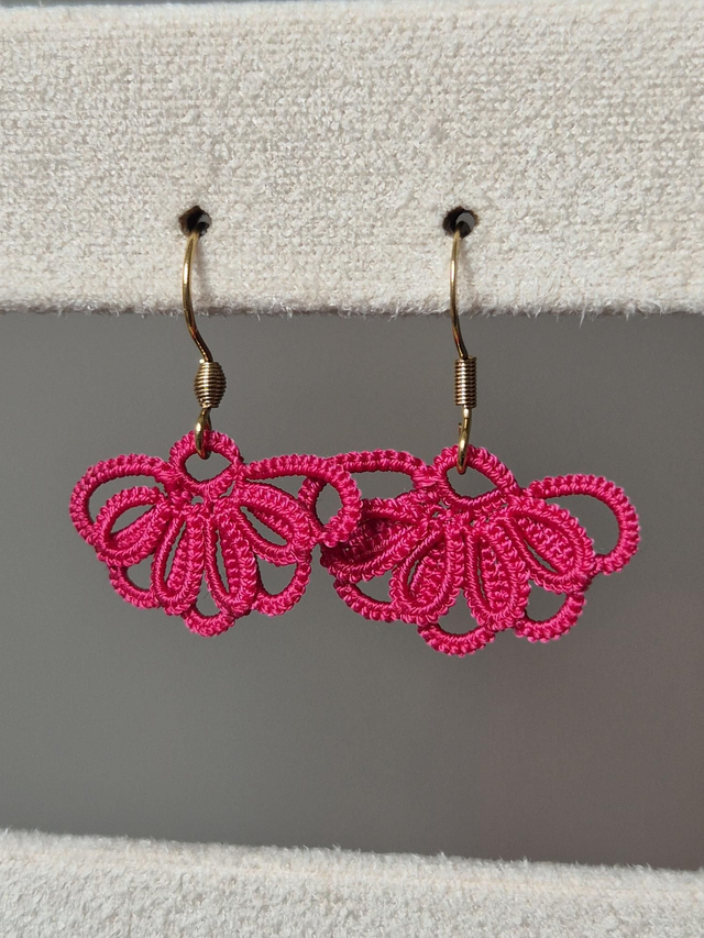 Boucles d'oreille en dentelle Ophélie - sans perles