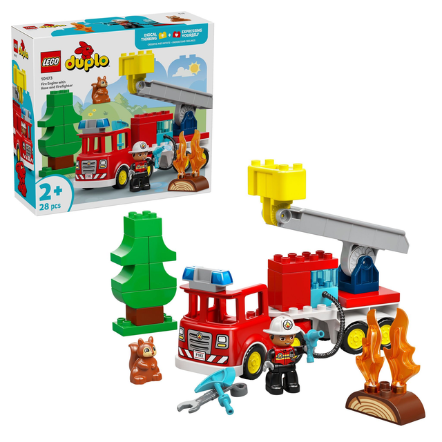 LEGO DUPLO 10473 Löschauto mit Schlauch und Feuerwehrmann