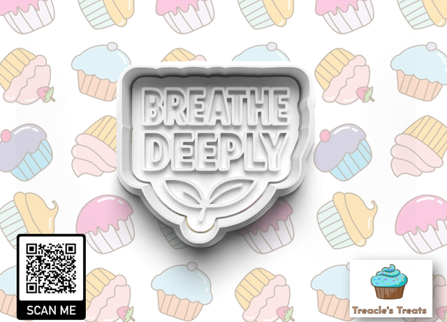 Breathe Deeply Fondant/cookie stamp with cutter