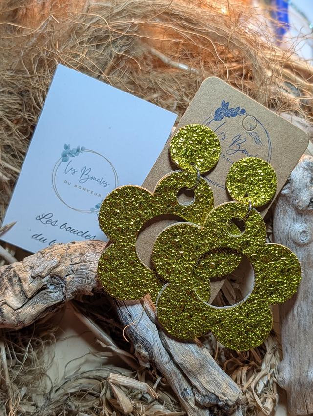 Boucles d'oreilles Sonia jaune irisé sa020