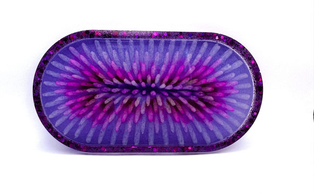 Resin Dazzling Fireworks Trinket Tray