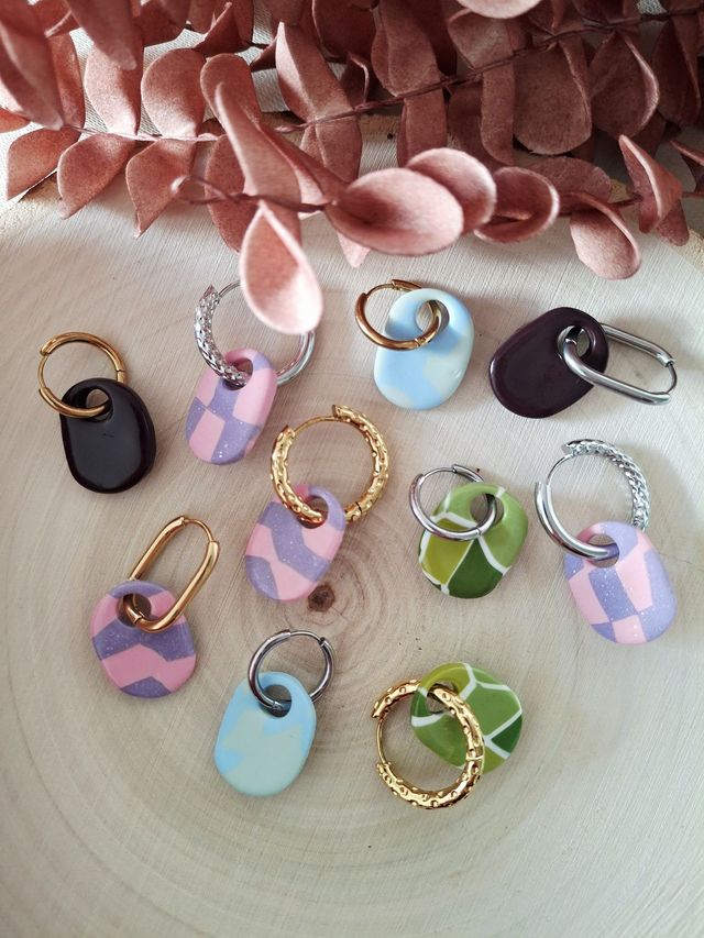 Pampilles Olivia - color mix (sans créoles)