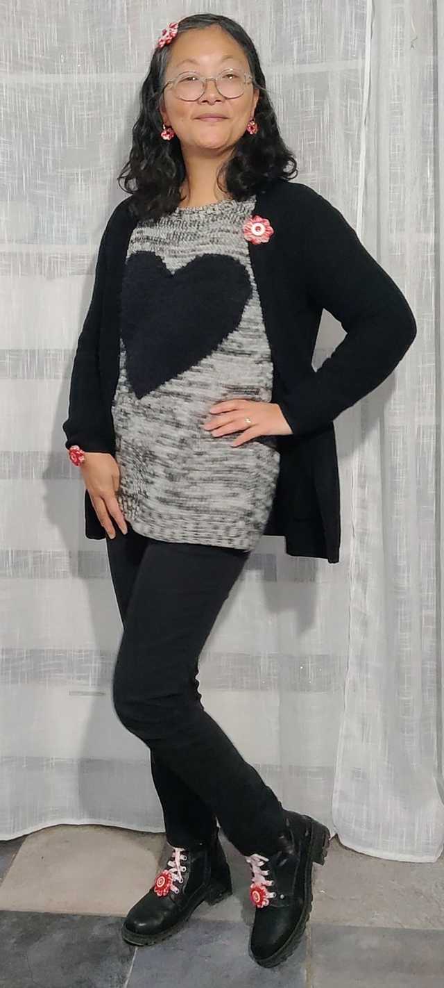 Duo Fleurs Pampilles Anémonettes Rouges