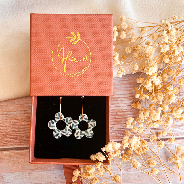 Boucles d’oreilles porcelaine
