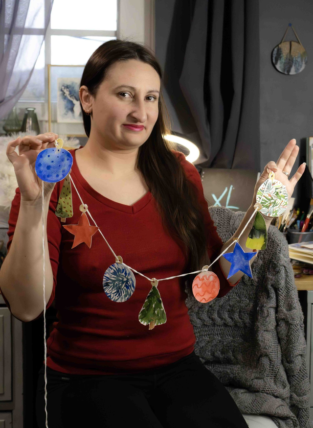 Atelier Aquarelle Famille - Guirlande de Noël - Maulévrier Sainte Gertrude