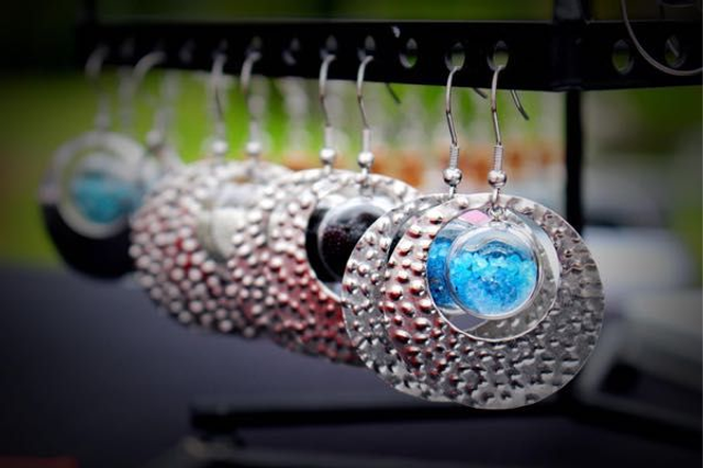 Paire De Boucles D Oreilles Contour Acier 