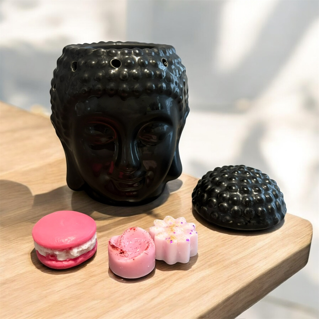 Brule parfum Bouddha ceramique noire