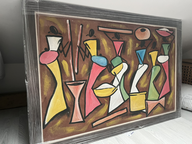 Large African Art in Frame