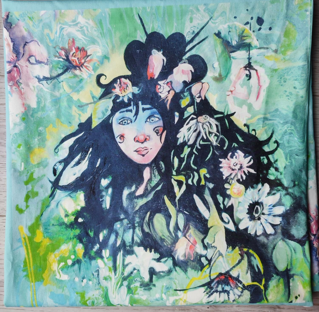 Coupon tissu "la fée des fleurs"