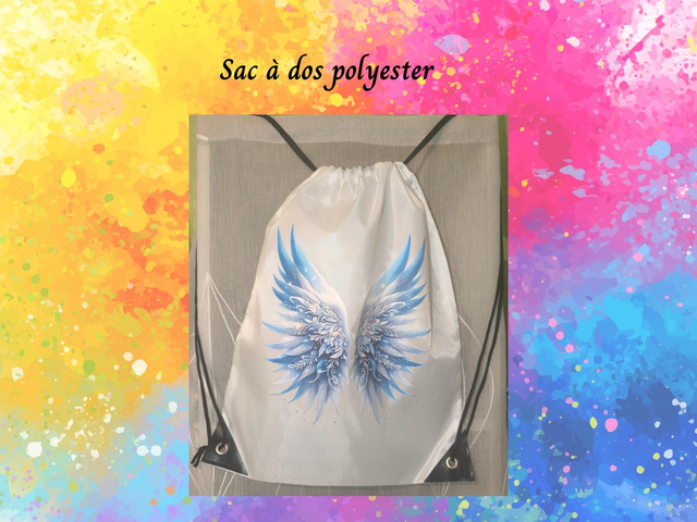 Sac à dos polyester ailes d'ange