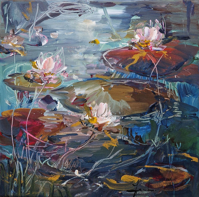 A little lily pond III / 30x30cm