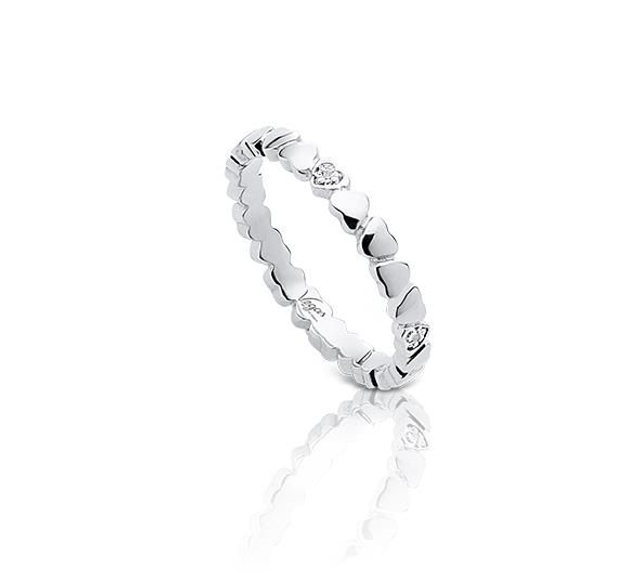 Ring “Joy” – sterling zilver 925 met zirkonia &amp; hartdetail