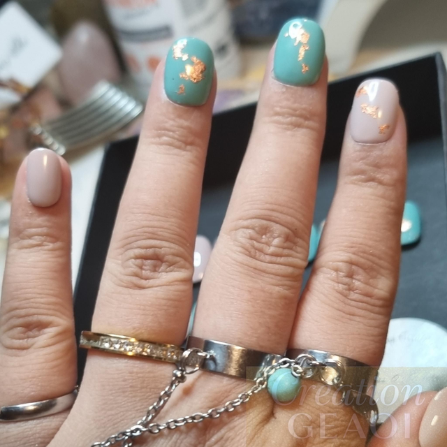 Mix kat copper leaves little carré xs