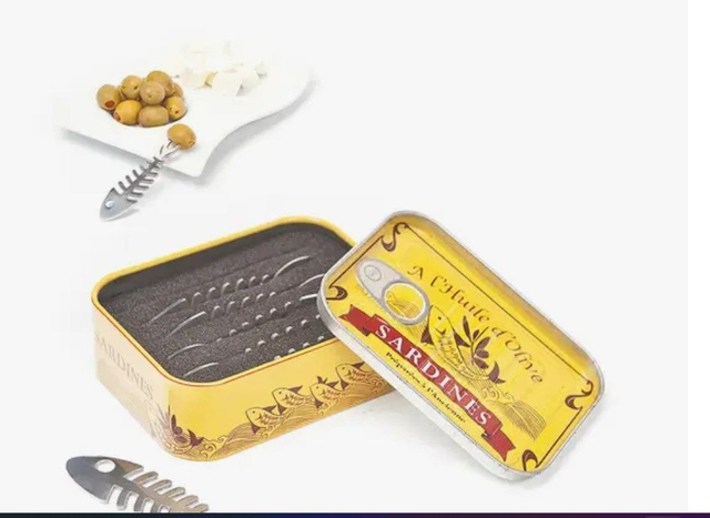 Fourchette à collation, sardines, x6, boîte