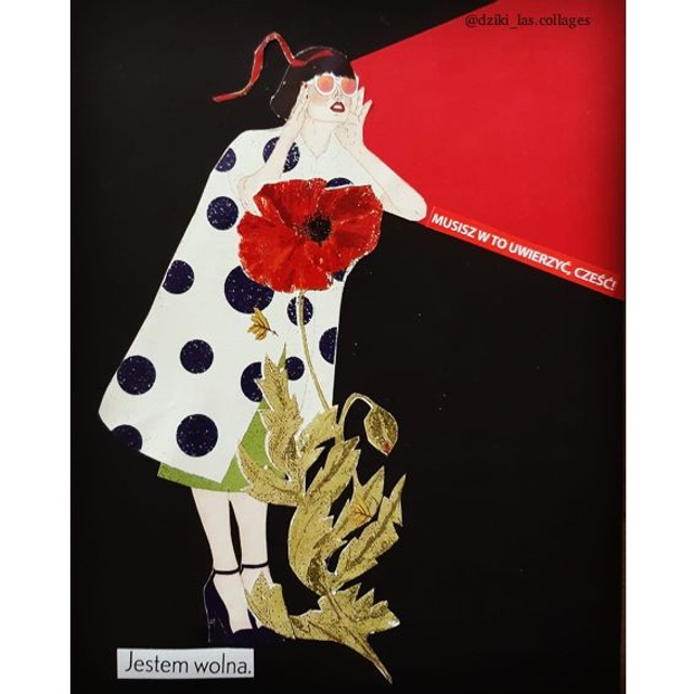 Jestem wolna - pocztówka 15x21 cm   