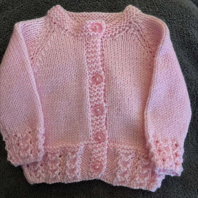 Pink cardigan 3-6months 