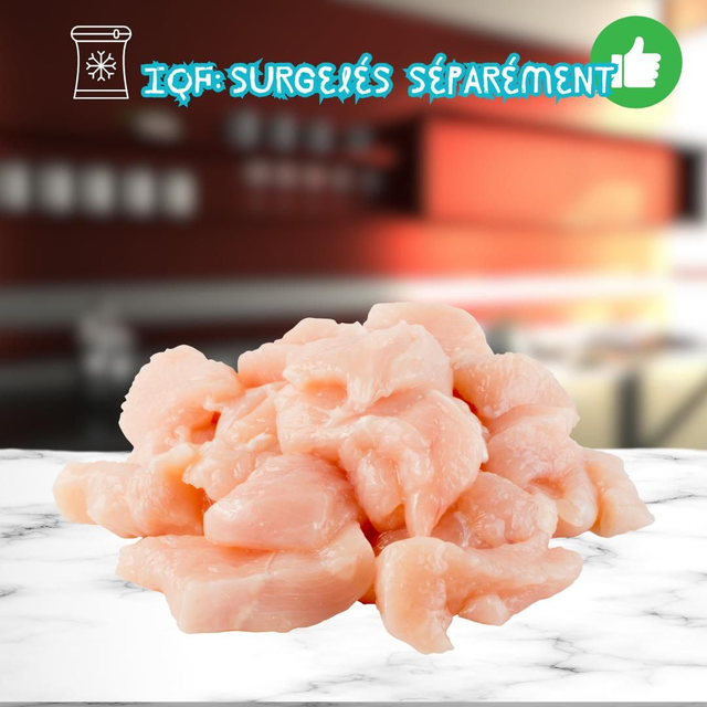🐓 Sachet 1Kg de Filet de poulet en dès ❄️(Surgélation Séparée)