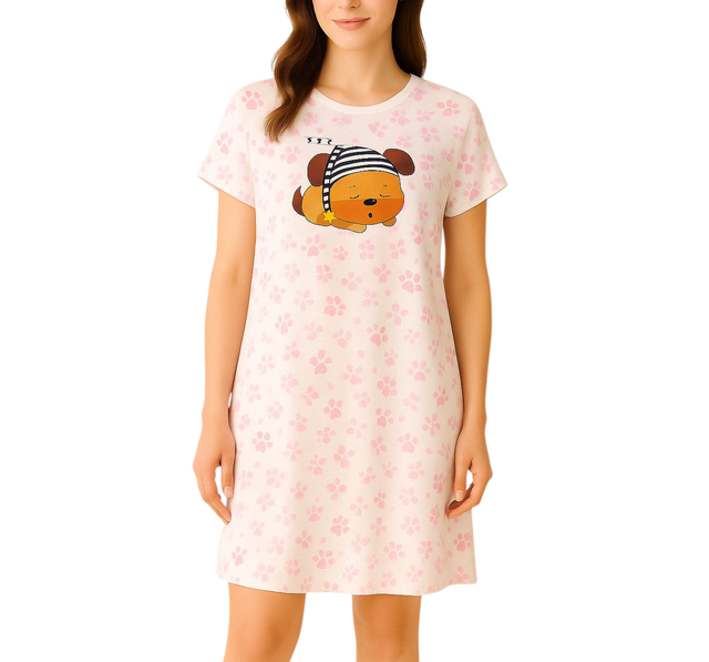 Chemise de nuit/T-shirt de nuit, Viscose fluide