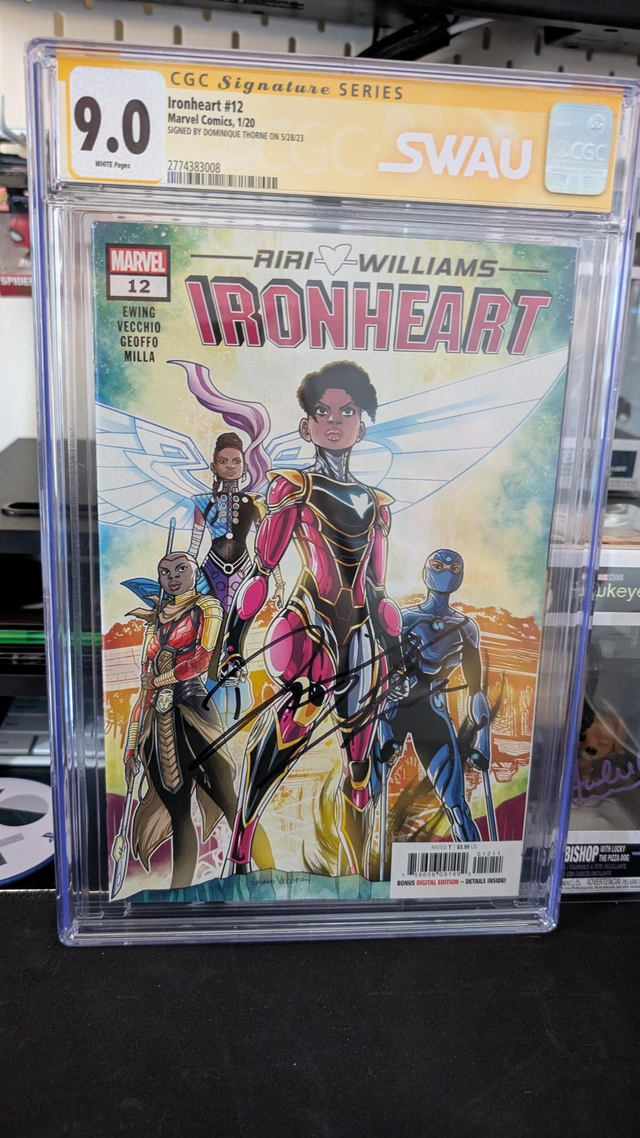 CGC Graded Comic 9.0  Marvel Ironheart #12 Signature Series Signed By Dominique Thorne