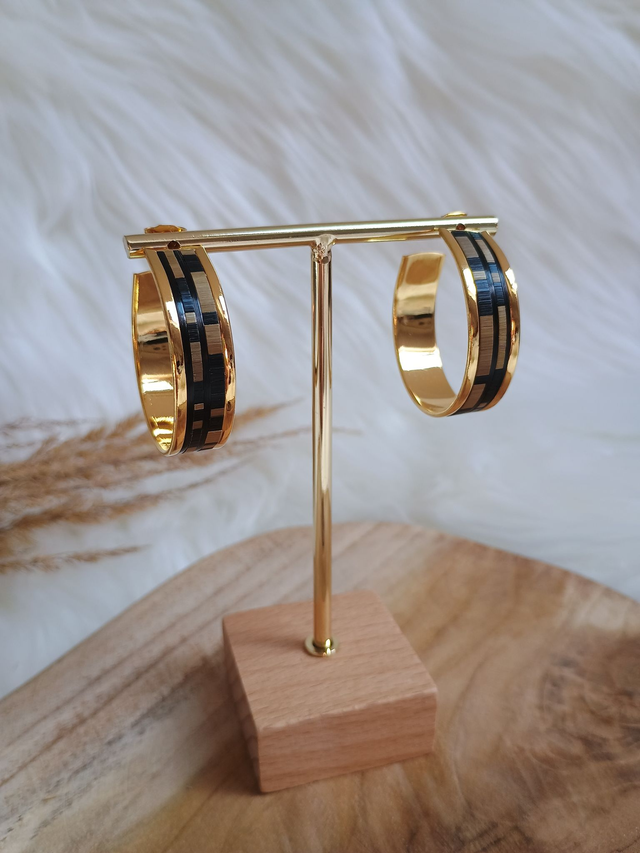 Boucles d'oreilles CRÉOLES Mosaïque