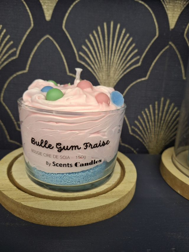 Bougie gourmande Bulle Gum Fraise