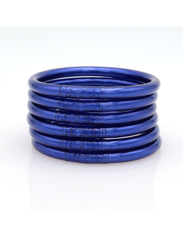 Jonc tibétain simple couleur bleu nuit