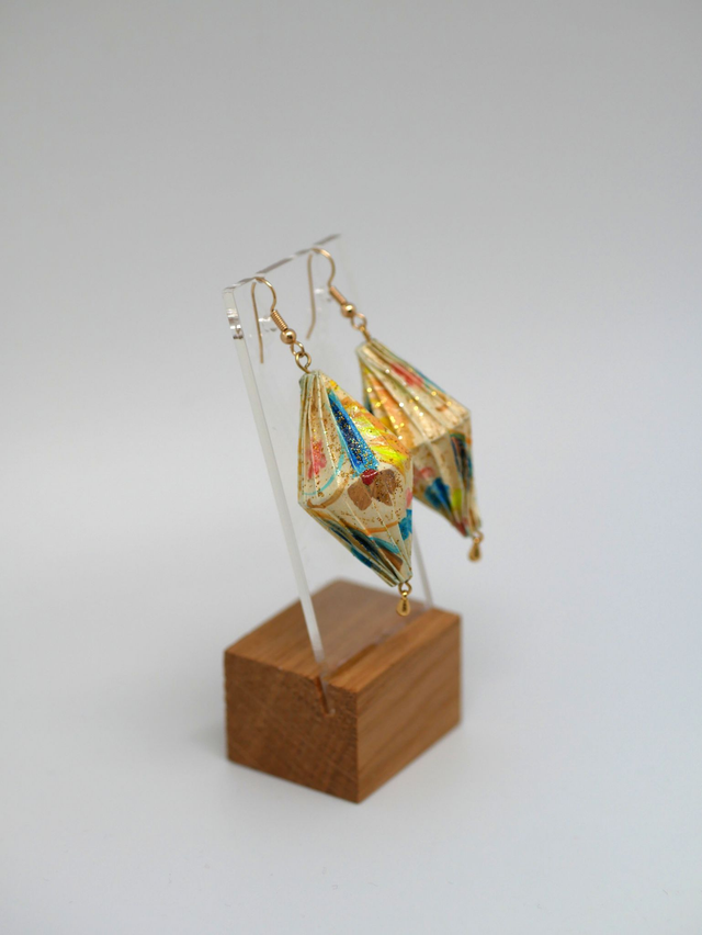 Lampions vanille pailletée