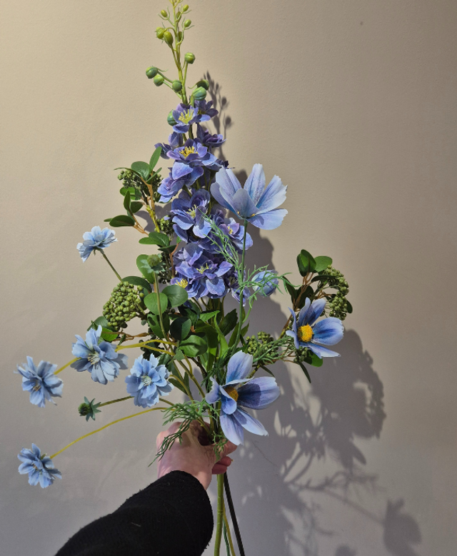 Kunstboeket Beauty Blue