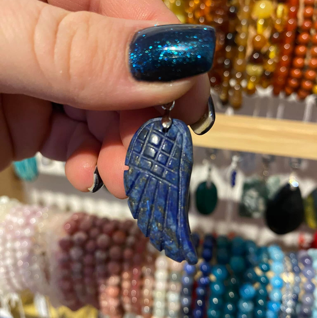 Pendentif en Lapis-Lazuli - Aile d’Ange