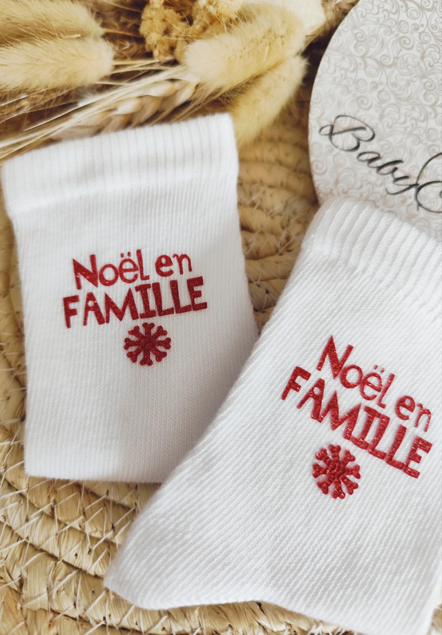 Chaussettes Noël en Famille