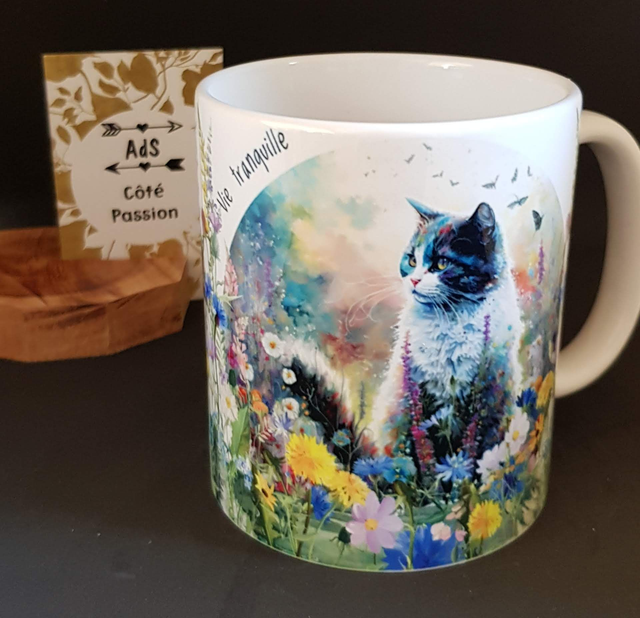 Mug - Tranquille le chat (8w)