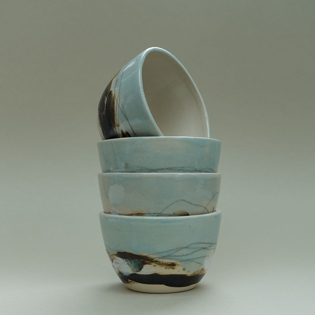 A3.Landschap kommetjes set