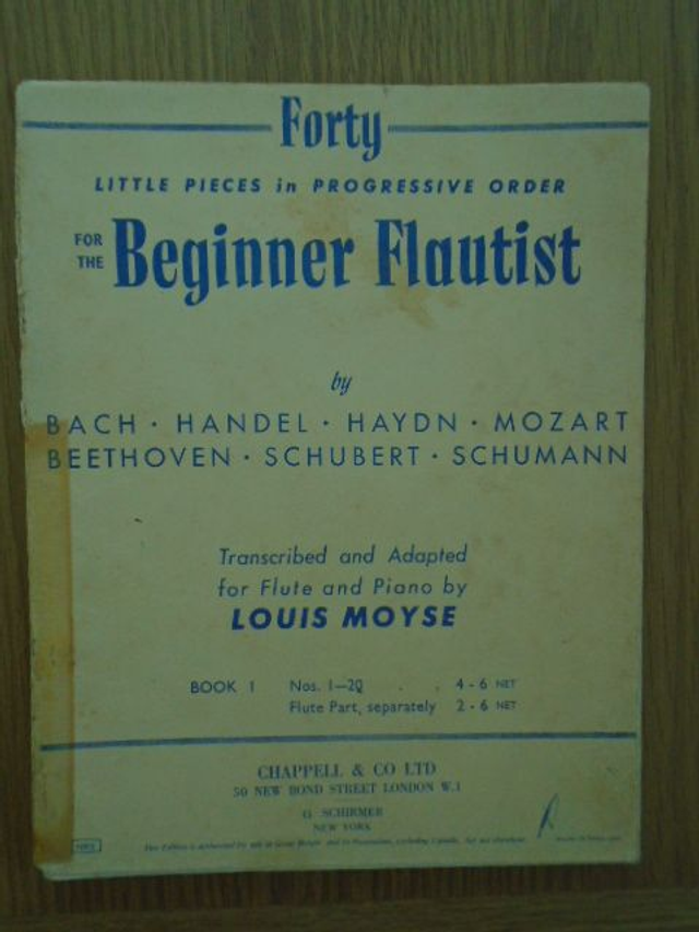 Beginner Flautist Forty Pieces 1956