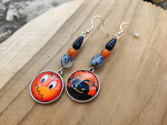 Boucles D&#039;oreilles &#039;Pumpkin Scare&#039;