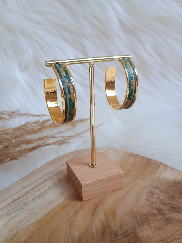 Boucles d'oreilles CRÉOLES Mosaïque