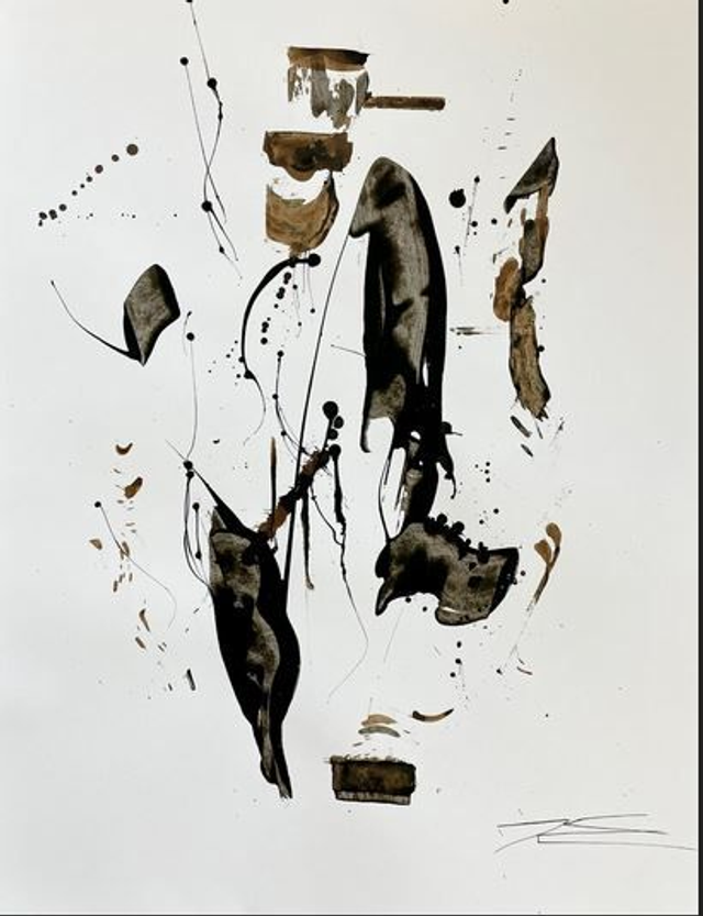 Oeuvre sur papier - En Vue - 50x65cm