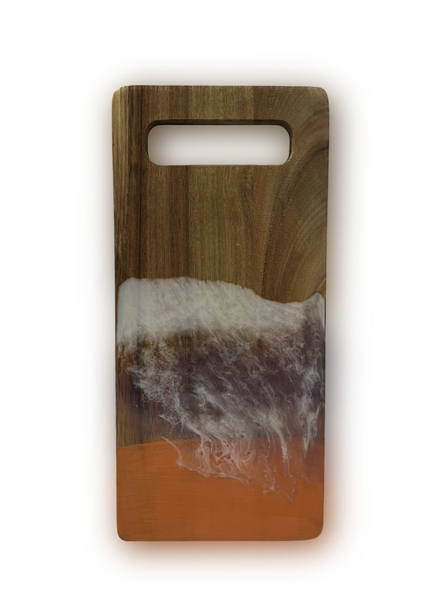 Serveerplank Acacia Hout Epoxy Oceaan Klein