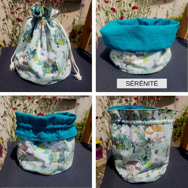 Sac 3 en 1 à coulisse - Taille M - Divers motifs