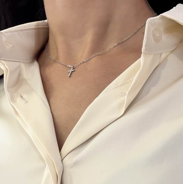 Collana MiniCroce Strass
