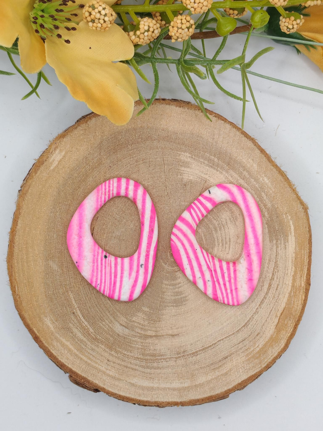 Perla Nova rayées Blanc/Rose Fluo 