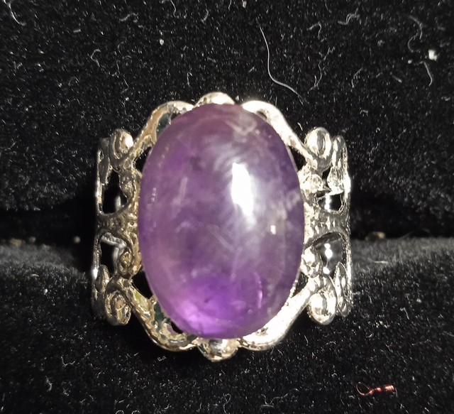 améthyste (bague baroque argentée) 