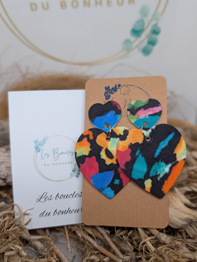 Boucles d'oreilles Louise multicolore lo103