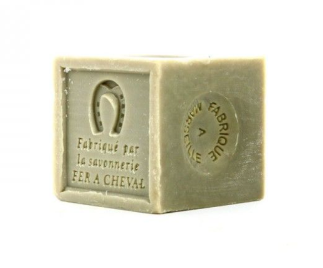 Savon de Marseille vert huile d'olive cube 300g | fer à cheval