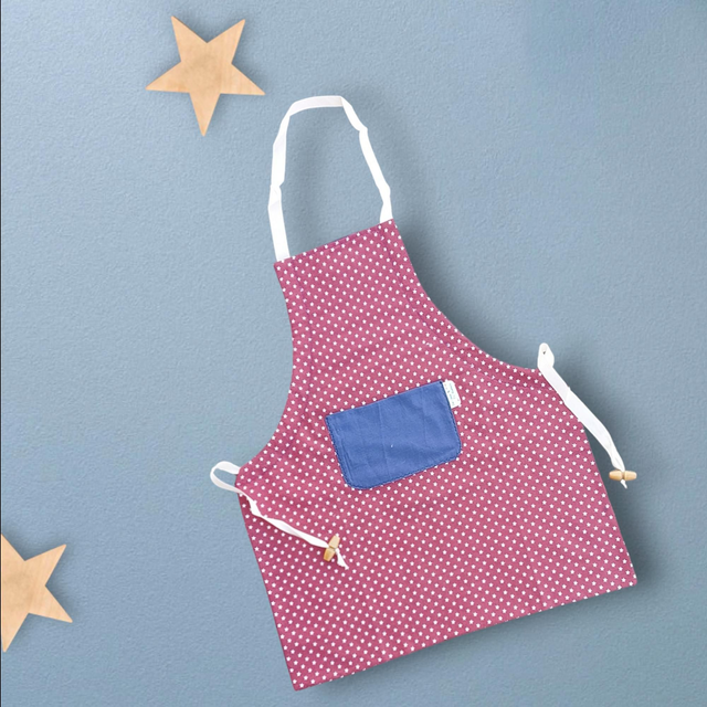 Tablier de Cuisine ou Activités pour Enfants en Coton Personnalisé réglable  Etoiles