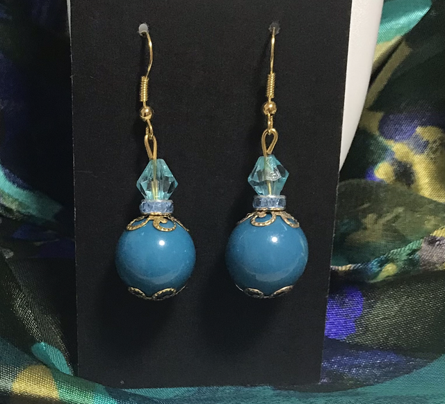 Blue Dangling Earrings - BLDE66