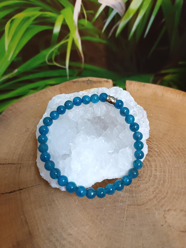 Bracelet en apatite bleue