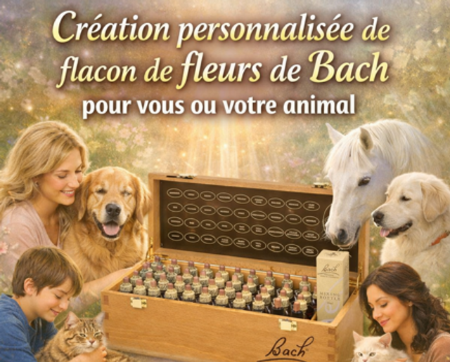 Création personnalisée de flacon de fleurs de Bach pour vous ou votre animal