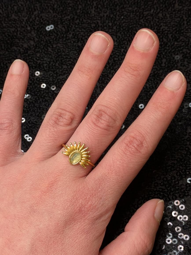 Bague aventurine couronne 