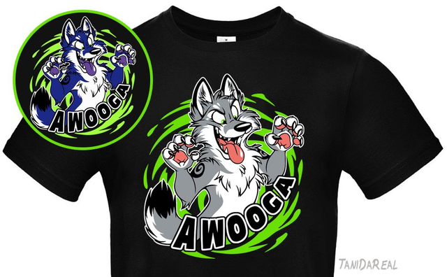 Shirt AWOOGA Green UV/GLOW